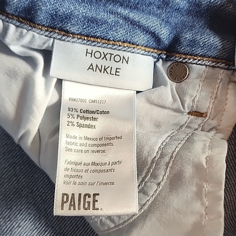 Paige jeans. Hoxton Ankle. Distressed - Picture 4 of 5